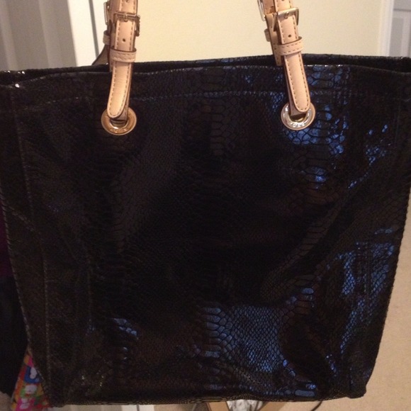 *Sold*Authentic MK black python tote! - Picture 2 of 4