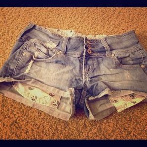 Denim shorts