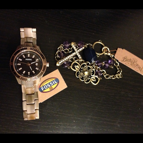 *Bundle* Fossil watch & Lucky Brand bracelet