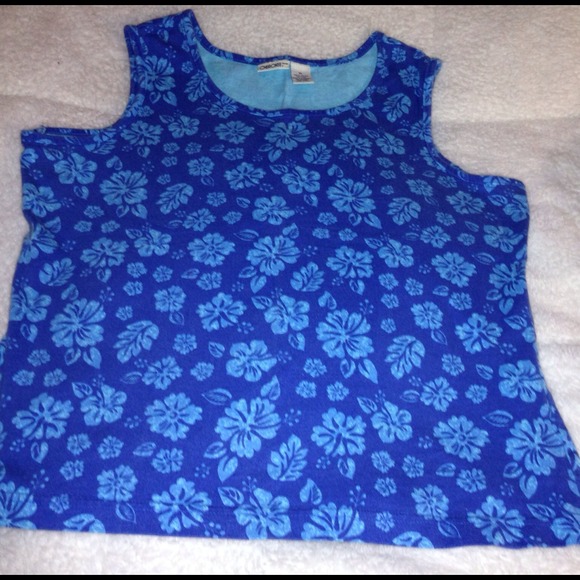 🗾Blue Hawaiian Floral Tank Top🗾