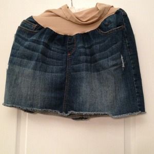 Maternity jean skirt