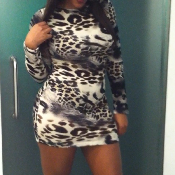 Animal Print Mini Dress