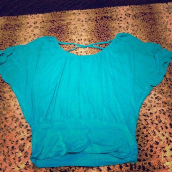 Teal flow shirt