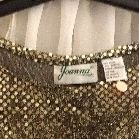 Vintage gold sequin Short sleeve medium - Picture 2 of 3