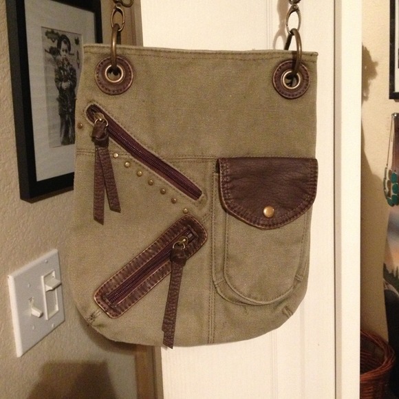 Handbags - Olive green cross-body bag!