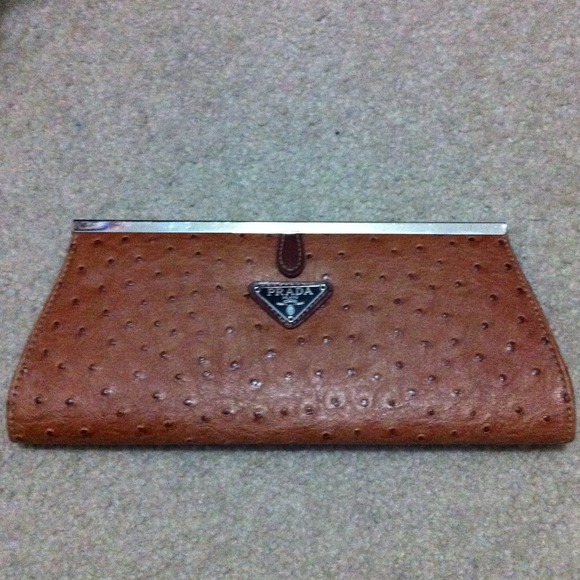 Prada leather clutch