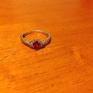 REAL white gold Ruby ring