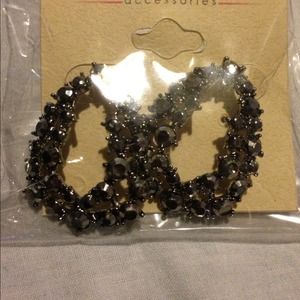 Rhinestoned teardrop earrings