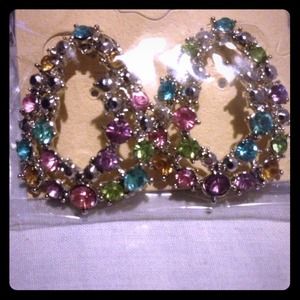 Rhinestone teardrop earrings
