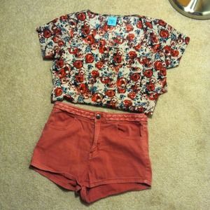 Bundle high waisted shorts ute floral cut off