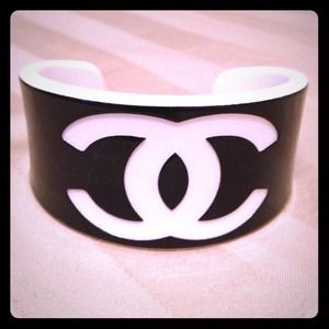 Chanel inspired bracelet in black and white