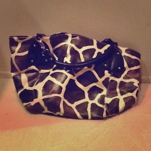 Medium large giraffe print purse
