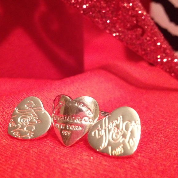 Tiffany & Co. Silver Heart Ring & Earrings.