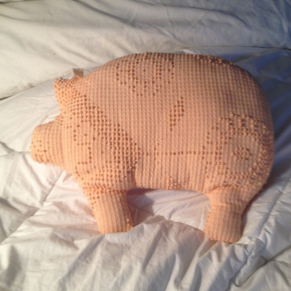 Chenille pig pillow