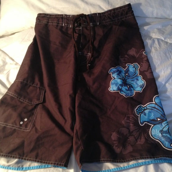 Briwn Swim trunks Red Camel