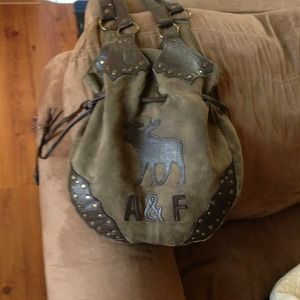 Abercrombie & Fitch suede and leather purse