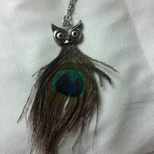 Owl/ Feather necklace