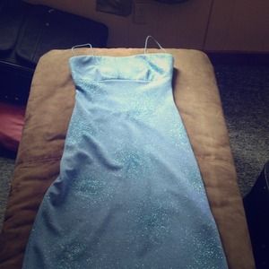 Ice blue sparkly prom dress size medium