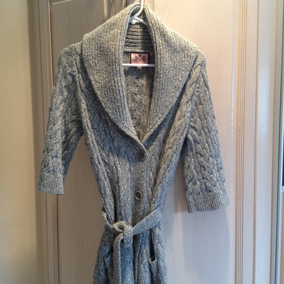 Juicy couture grey and white tweed sweater