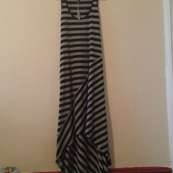 Black/Grey Hi/Low Maxi Dress (never worn)