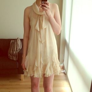 Flirty, sheer cream dress by Ryu: