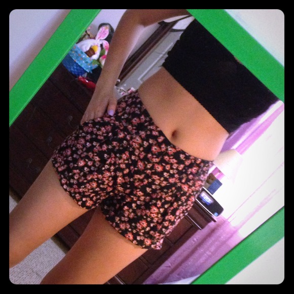 F21 Floral Short Shorts