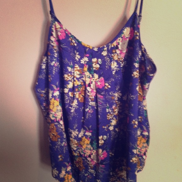Flower spaghetti strap blouse!