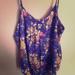 Flower spaghetti strap blouse!