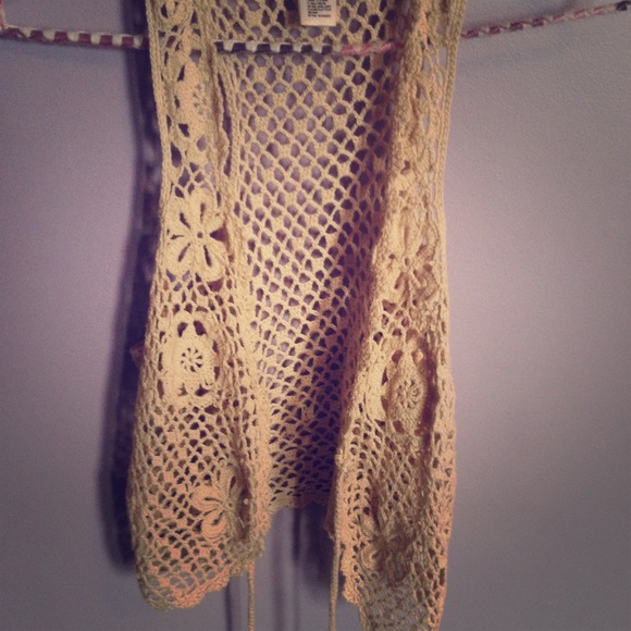 Knit tan vest!