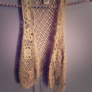 Knit tan vest!