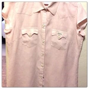 🎁SALE 🍀 LUCKY  BRAND Linen PINK Button Down