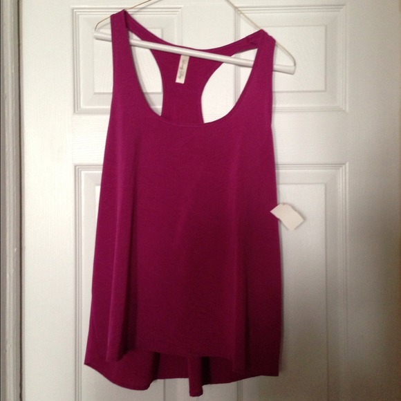Racerback dressy tank... Fuchsia