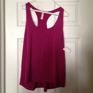 Racerback dressy tank... Fuchsia