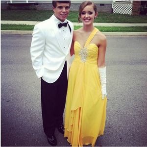 Yellow Floor Length Prom Dress