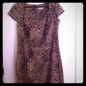 ** SOLD ** Cheetah Print Fitted Dress- Plus Size