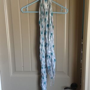 Grey/Silver Peacock Scarf