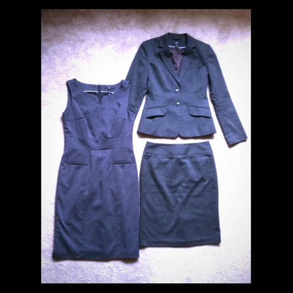 3pc set! Pinstripe dress, blazer, and pencil skirt