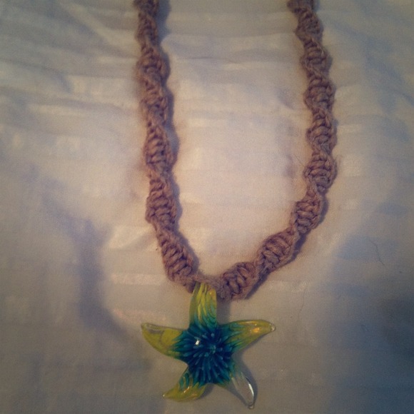 Handmade hemp necklace!