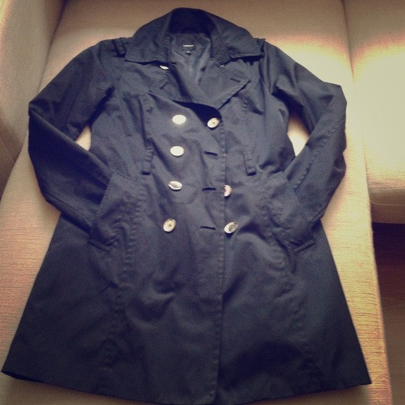 Express black trench/raincoat