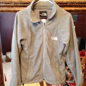 North Face gray fleece jacket