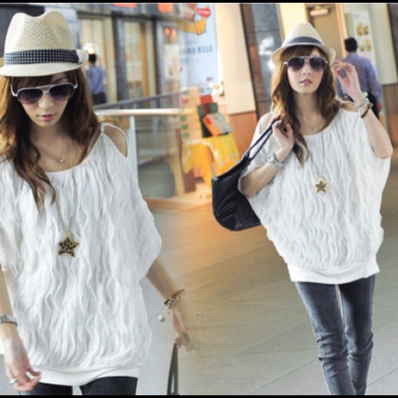 Sold in Bundle Off Shoulder White Top