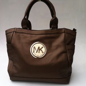 New michael kors bronze tote