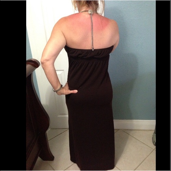 Long Dark Brown Dress - Picture 2 of 4