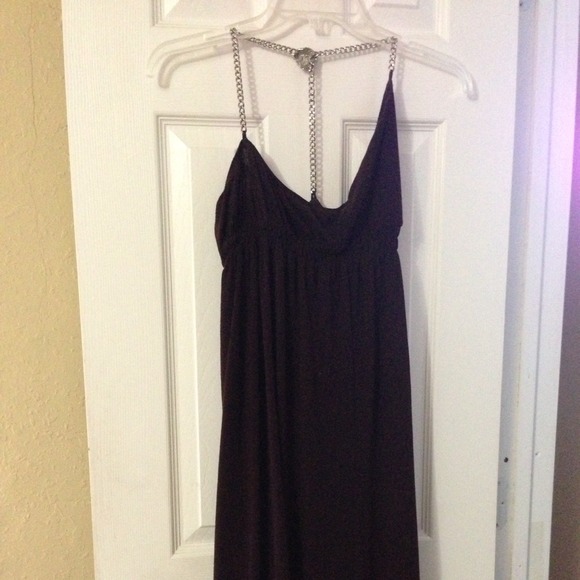 Long Dark Brown Dress - Picture 4 of 4