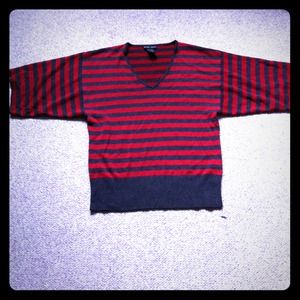❌SOLD❌Red and gray striped sweater