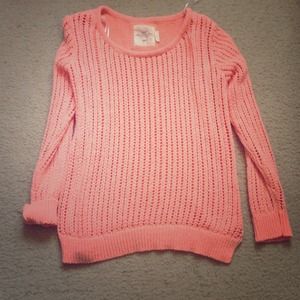 Coral chunky sweater