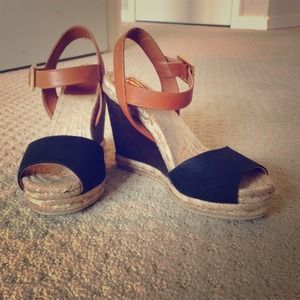 REDUCED Tory Burch Espadrille Wedges - Like New
