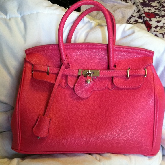 Awesome pink birkin style handbag NWOT