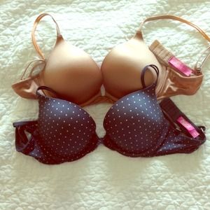 One tan VS Pink Push up bra 36B