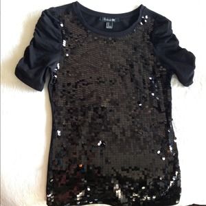 Black sequined top.  Never worn!